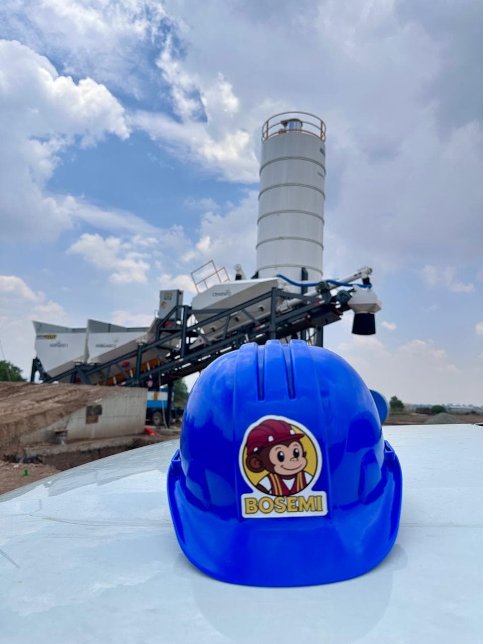 Planta dosificadora de concreto en obra